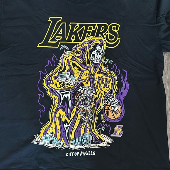 Vintage Warren Lotas Heavyweight Lakers Reaper t-shirt. Size XXL. - Picture 2 of 5
